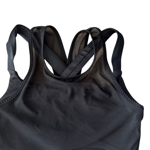 Lululemon Black Strappy Mesh-Back Athletic Tank – Size 4 - Picture 7 of 10